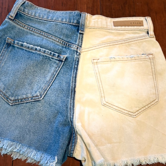 Cello Women’s Two-Tone Denim Shorts – Size 10 - Picture 7 of 7